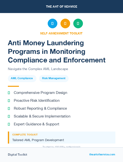 Anti Money Laundering Programs in Monitoring Compliance and Enforcement