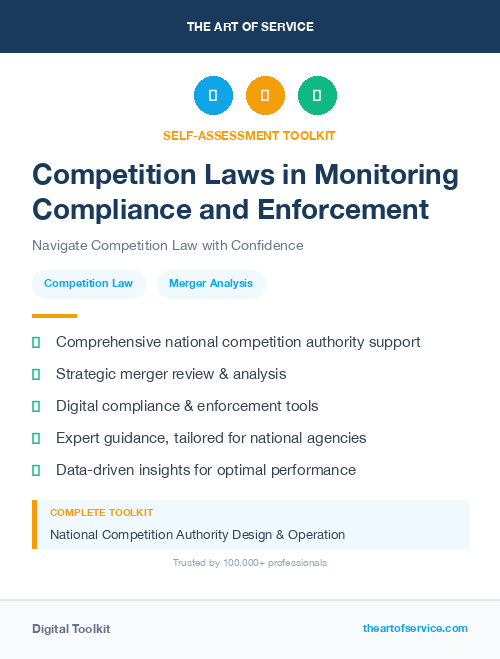 Competition Laws in Monitoring Compliance and Enforcement