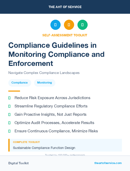 Compliance Guidelines in Monitoring Compliance and Enforcement