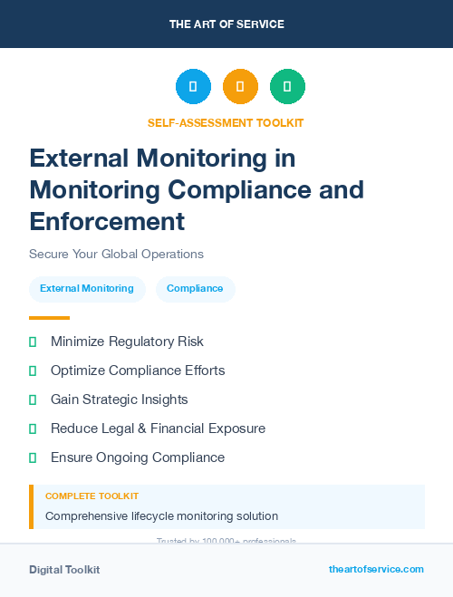 External Monitoring in Monitoring Compliance and Enforcement