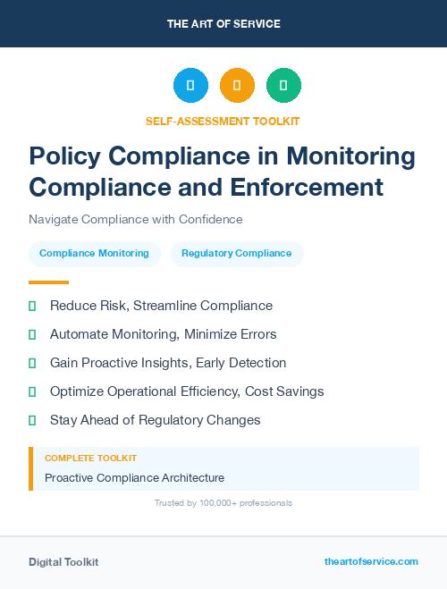 Policy Compliance in Monitoring Compliance and Enforcement