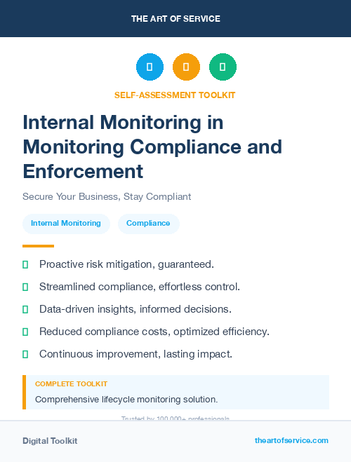 Internal Monitoring in Monitoring Compliance and Enforcement