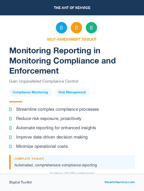 Monitoring Reporting in Monitoring Compliance and Enforcement
