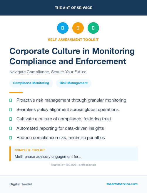 Corporate Culture in Monitoring Compliance and Enforcement