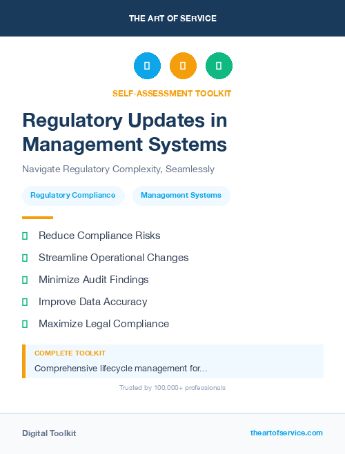 Regulatory Updates in Management Systems