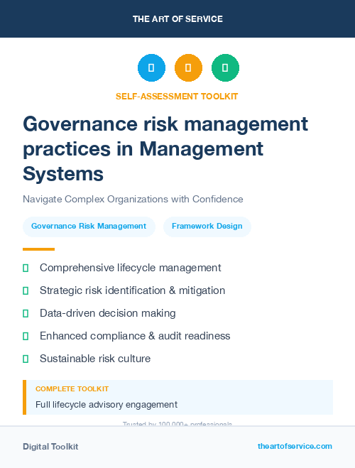 Governance risk management practices in Management Systems