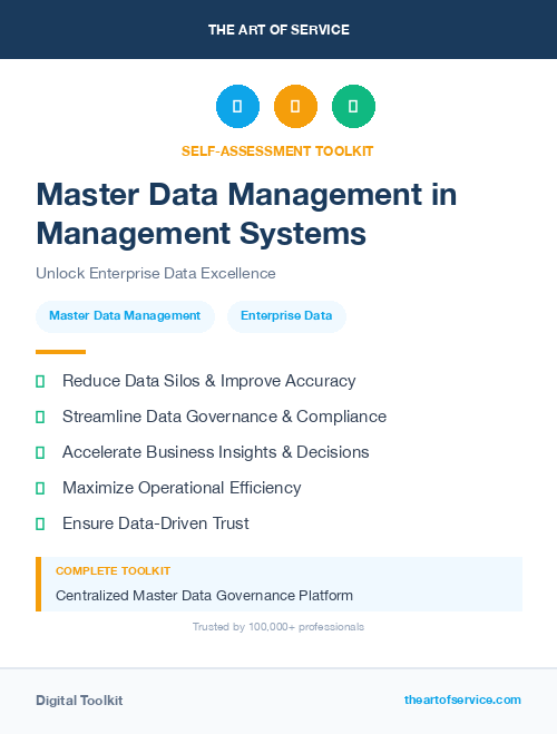 Master Data Management in Management Systems