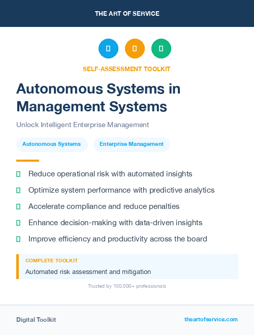 Autonomous Systems in Management Systems