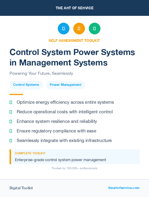 Control System Power Systems in Management Systems