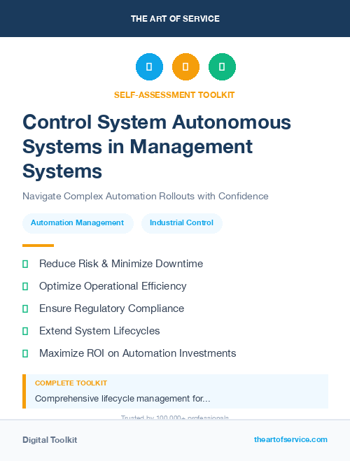 Control System Autonomous Systems in Management Systems