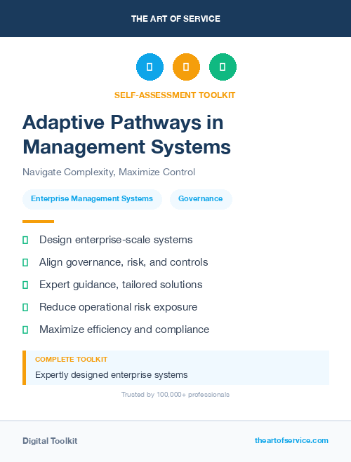 Adaptive Pathways in Management Systems