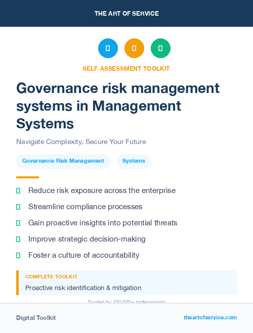Governance risk management systems in Management Systems