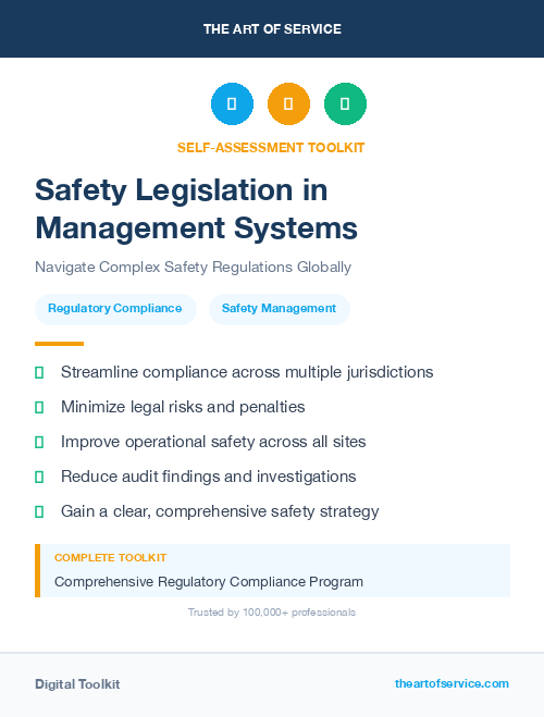 Safety Legislation in Management Systems