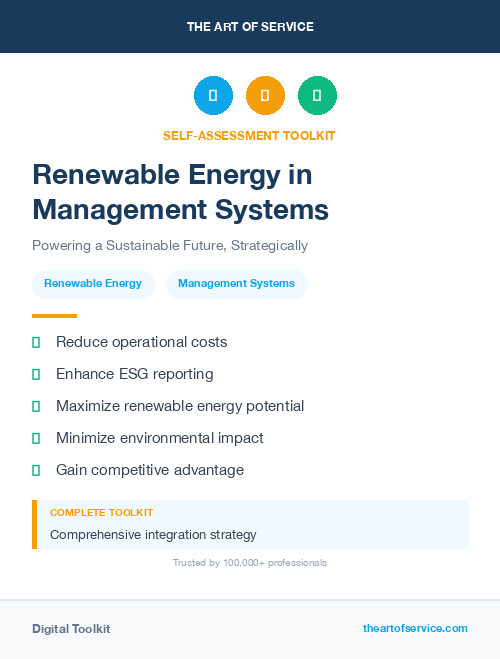 Renewable Energy in Management Systems