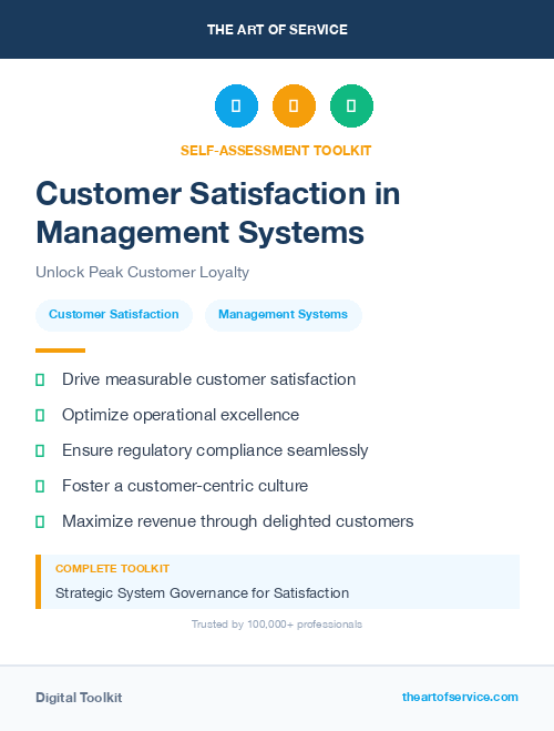 Customer Satisfaction in Management Systems