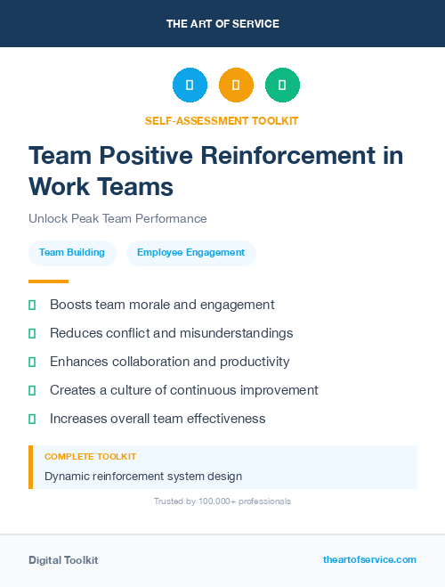 Team Positive Reinforcement in Work Teams