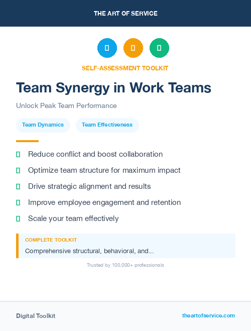 Team Synergy in Work Teams