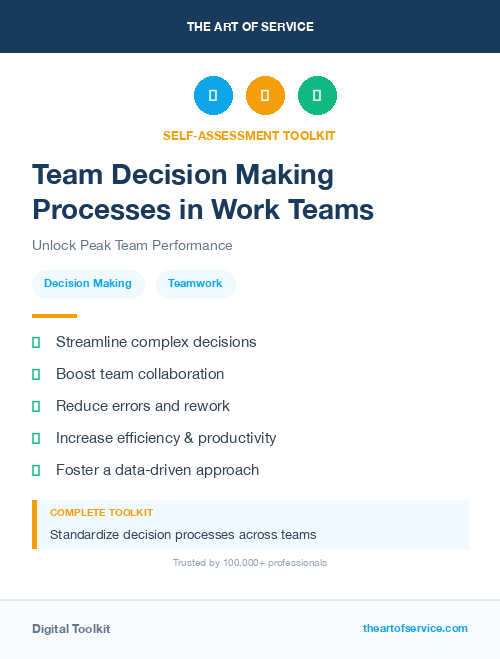 Team Decision Making Processes in Work Teams