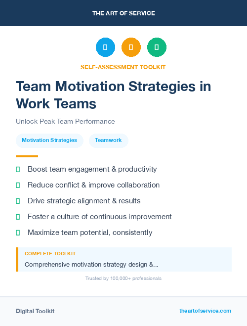 Team Motivation Strategies in Work Teams