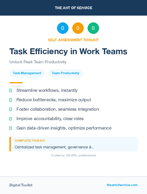 Task Efficiency in Work Teams