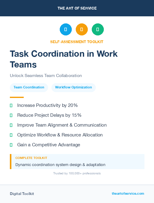 Task Coordination in Work Teams