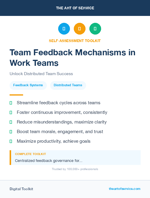 Team Feedback Mechanisms in Work Teams