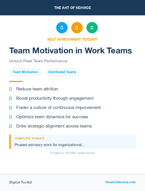 Team Motivation in Work Teams