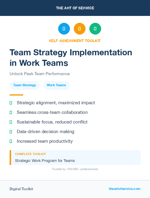 Team Strategy Implementation in Work Teams
