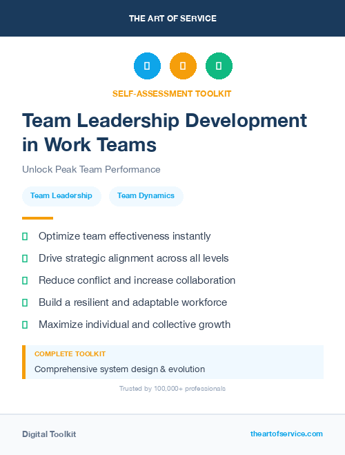Team Leadership Development in Work Teams