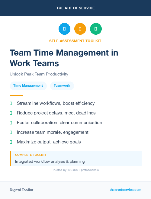 Team Time Management in Work Teams