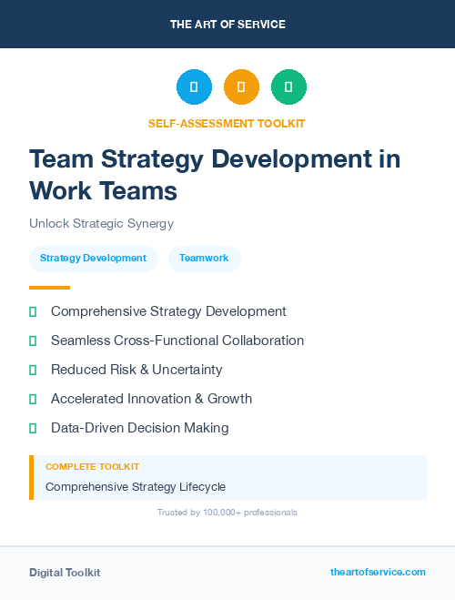 Team Strategy Development in Work Teams
