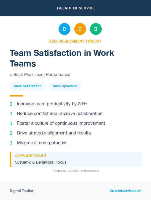 Team Satisfaction in Work Teams
