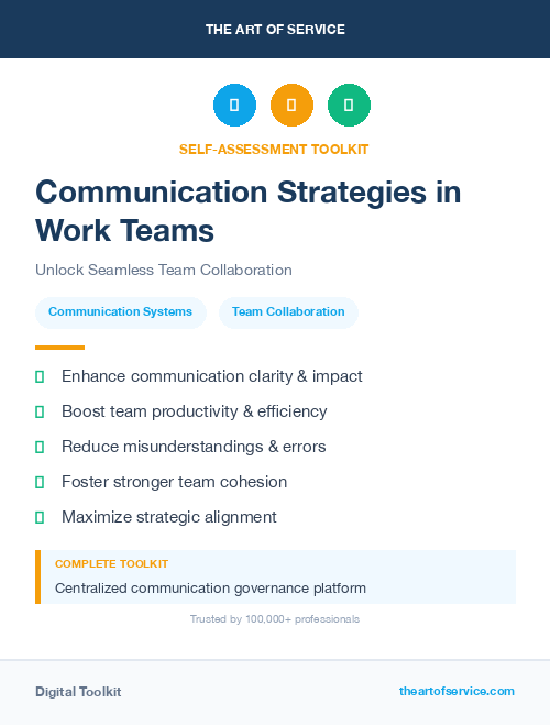 Communication Strategies in Work Teams