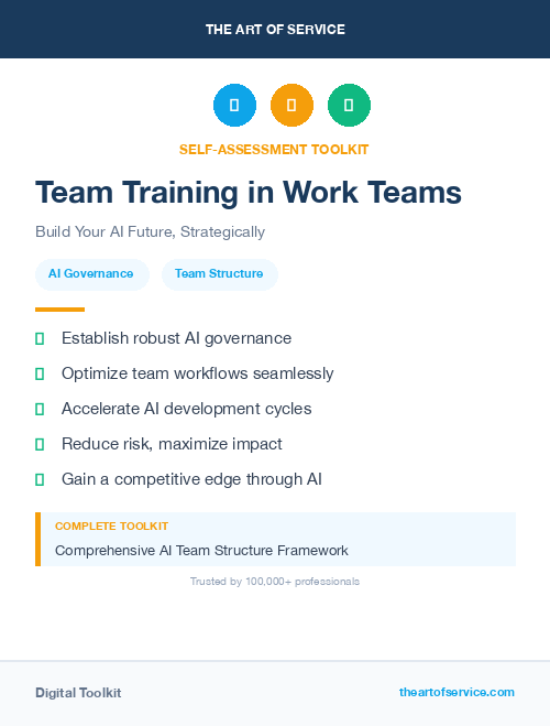 Team Training in Work Teams