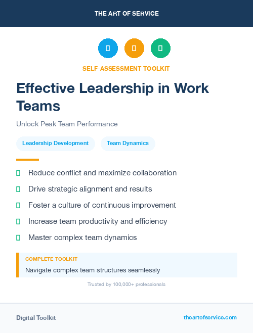 Effective Leadership in Work Teams