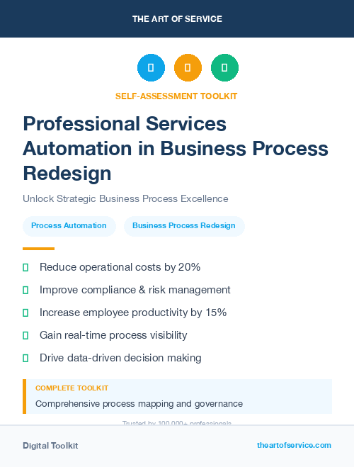 Professional Services Automation in Business Process Redesign