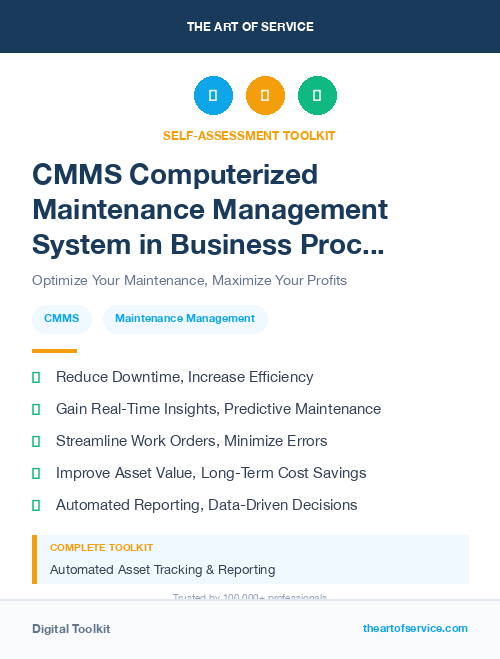 CMMS Computerized Maintenance Management System in Business Process Redesign