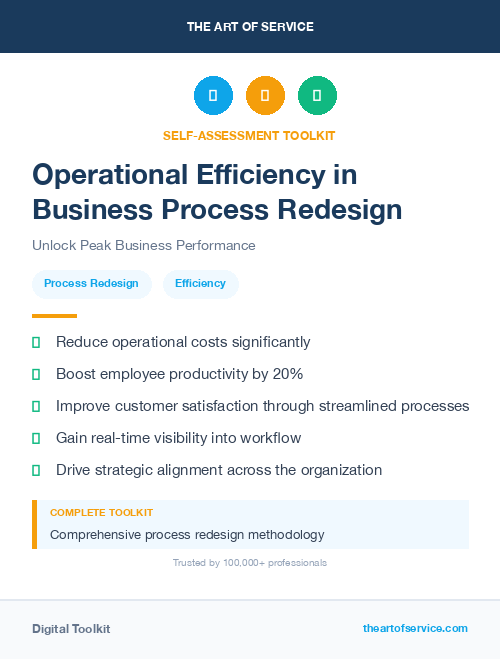 Operational Efficiency in Business Process Redesign