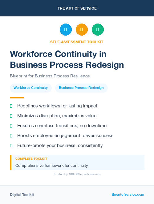 Workforce Continuity in Business Process Redesign