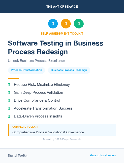 Software Testing in Business Process Redesign