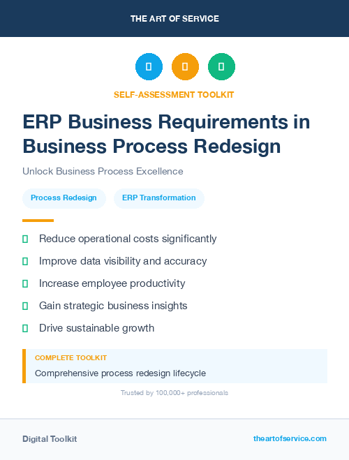 ERP Business Requirements in Business Process Redesign