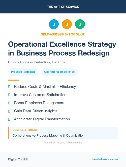 Operational Excellence Strategy in Business Process Redesign