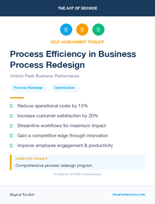Process Efficiency in Business Process Redesign