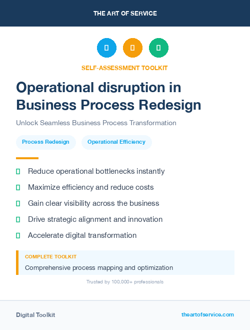 Operational disruption in Business Process Redesign