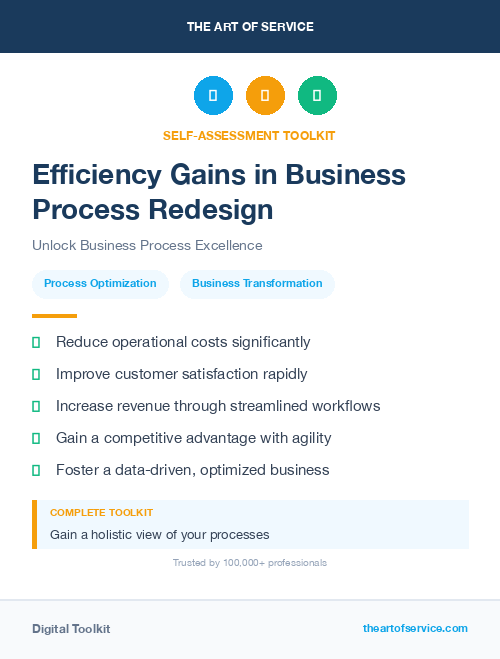 Efficiency Gains in Business Process Redesign