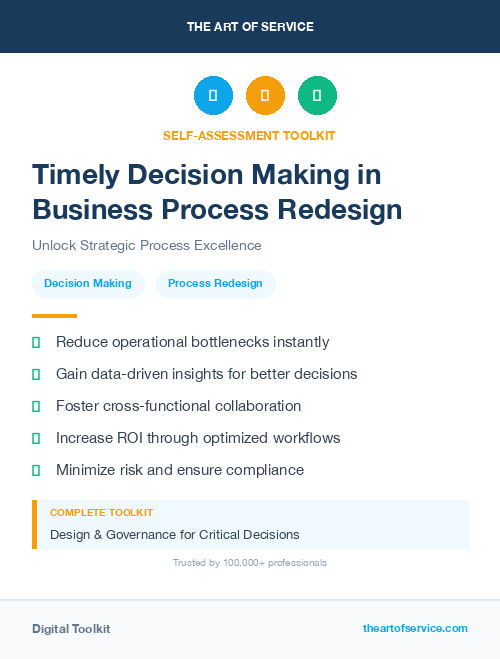 Timely Decision Making in Business Process Redesign