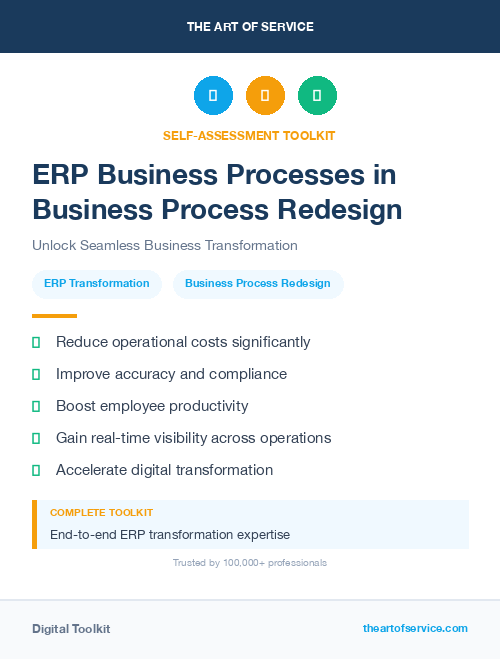 ERP Business Processes in Business Process Redesign