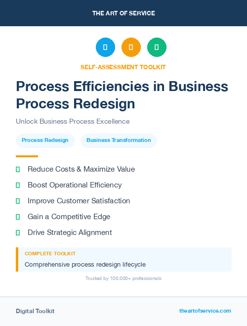 Process Efficiencies in Business Process Redesign