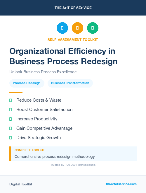 Organizational Efficiency in Business Process Redesign