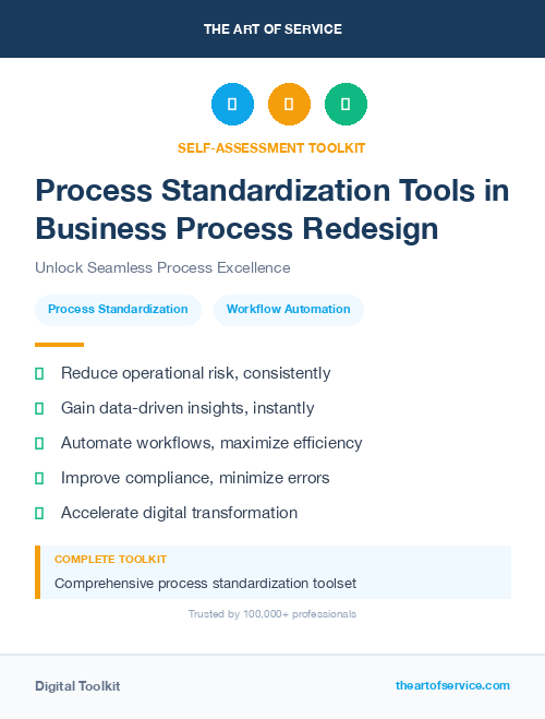 Process Standardization Tools in Business Process Redesign